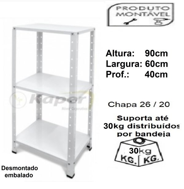 E-165 ESTANTE DE AÇO TORRE 60