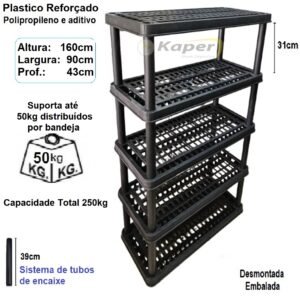 E-130 ESTANTE ALTA POLIPROPILENO REFORÇADO plastico