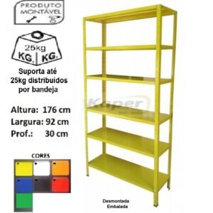 E-32 ESTANTE DE AÇO DUPLA - FLEX COLOR
