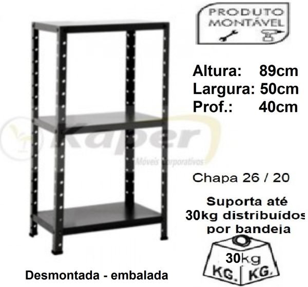 E-155 ESTANTE DE AÇO TORRE 50
