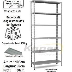 E-31 Estante de Aço P 30cm - NB
