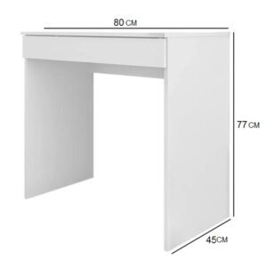 M-08 MESA 80CM X 45CM  C / 01 GAVETA MDP BRANCA