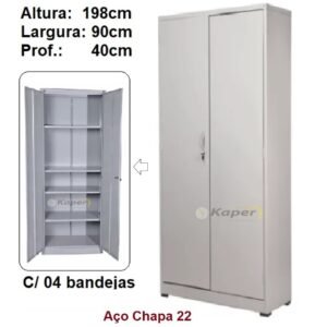 Armáro PA-90 AÇO NB - Chapa 22